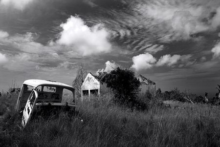 Rusty old carの写真素材