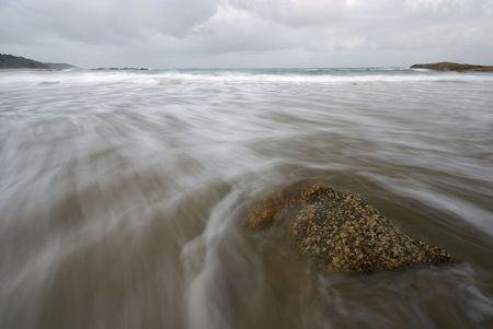 Rock in the seaの写真素材