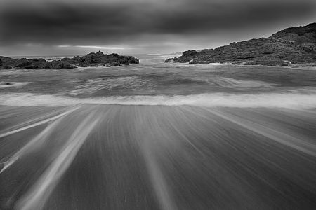Black and white seascapeの写真素材
