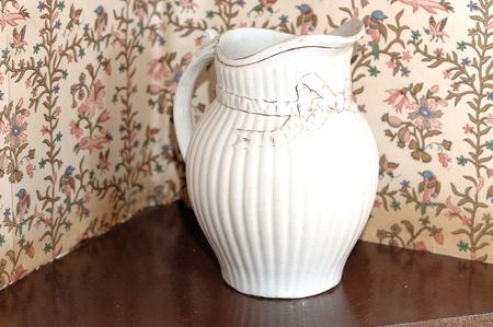 Old white vaseの写真素材