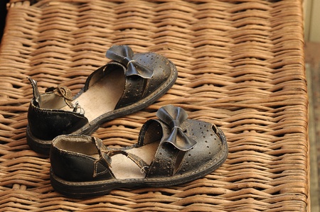 Pair of old shoesの写真素材