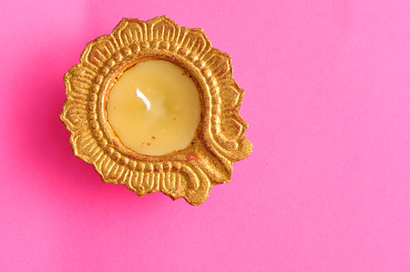 A Diwali candle