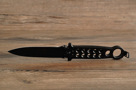 Steel butterfly knife (balisong)の写真素材