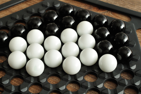 White and black balls