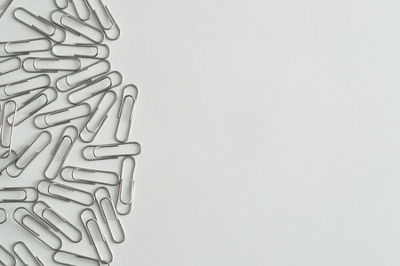 Steel paper clipsの写真素材