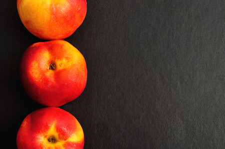 A row of Nectarinesの写真素材