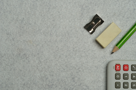 A variety of stationery on a white background