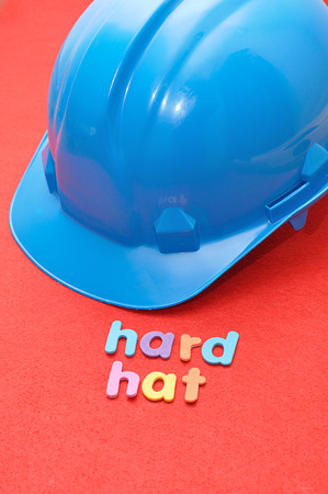 A hard hat with the word hard hatの写真素材