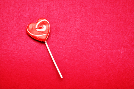 A heart shape lollipopの写真素材