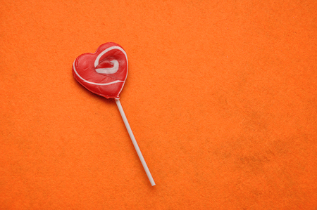A heart shape lollipopの写真素材
