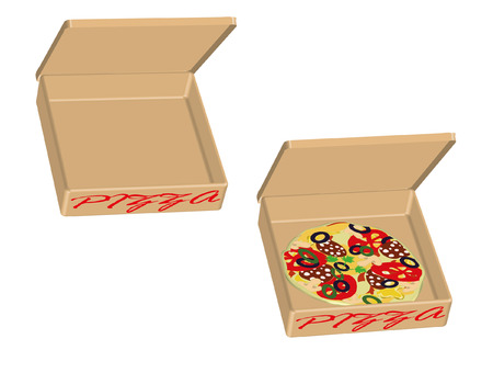 Pizza boxesのイラスト素材