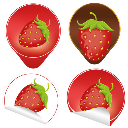 Background for design of packing yoghurt with strawberryのイラスト素材