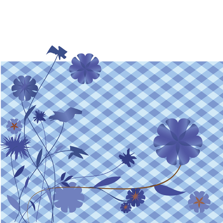 Abstract floral blue backgroundのイラスト素材