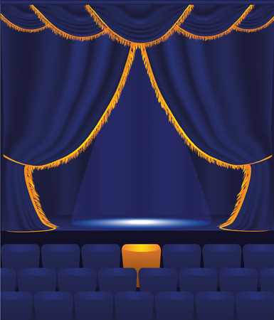 vector illustration of the empty cinemaのイラスト素材