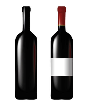 Wine bottle - mesh and gradient onlyのイラスト素材