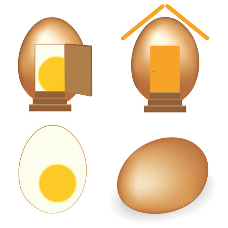  	Eggs set. Only mesh and gradient. EPS10のイラスト素材