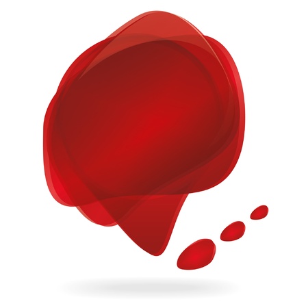 Abstract glossy red speech bubble. EPS10のイラスト素材