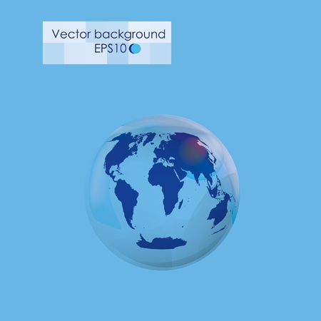 Planet earth on the blue backgroundのイラスト素材