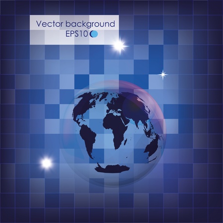 Planet earth on the blue backgroundのイラスト素材