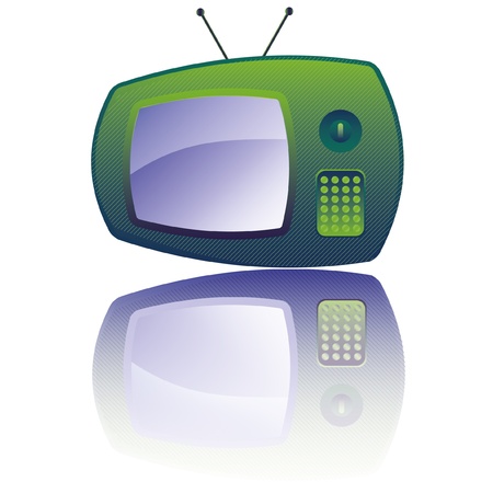 vector retro tvのイラスト素材