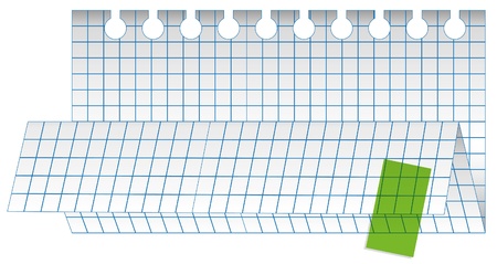 Vector folded checked paper sheet のイラスト素材