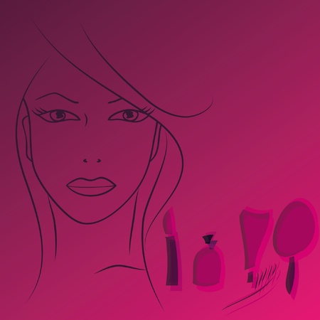 Beauty face woman. Vector illustration. EPS8のイラスト素材