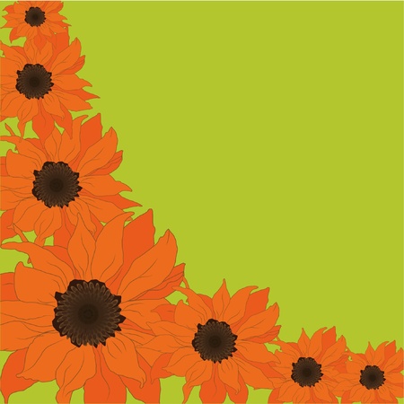 Abstract vector sunflower background. EPS10 のイラスト素材