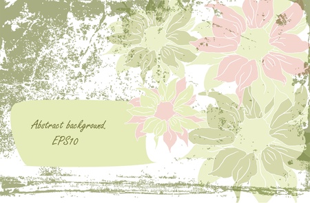 Abstract floral retro backgroundのイラスト素材