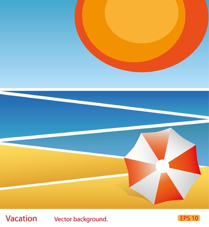 Vacation abstract background. Beach. Vector illustrationのイラスト素材