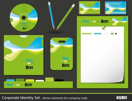 Set of corporate identity templatesのイラスト素材