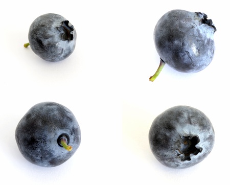 Sweet blueberry berry set on the white backgroundの写真素材