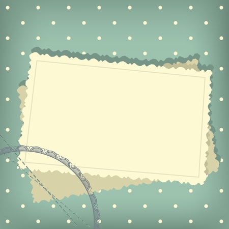 Greeting scrap retro background with empty photo blank. のイラスト素材