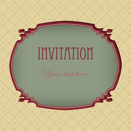 Vector vintage  invitation grunge card. Space for your text or picture.のイラスト素材