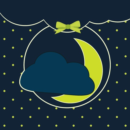 Sweet dreams and goo night. Vector background cute moon and stars.のイラスト素材