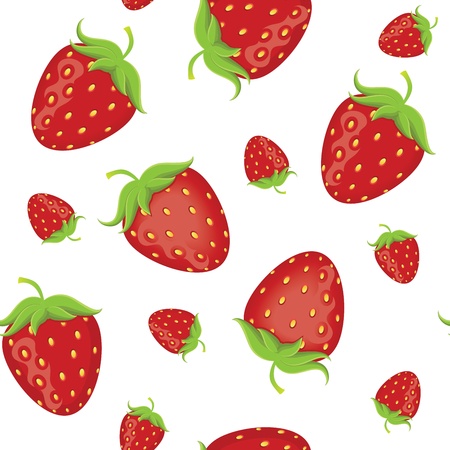Strawberry seamlessのイラスト素材