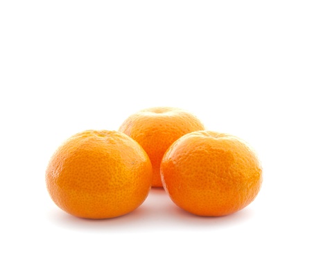 Mandarin on the white backgroundの写真素材
