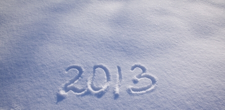 2013  New Year numbers on the snow