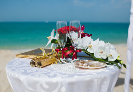 Wedding on the beachの写真素材