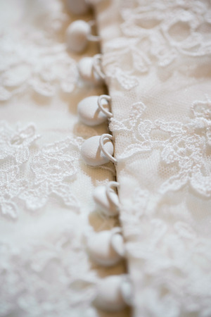 Part of wedding dress , buttonsの写真素材