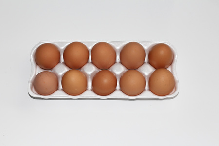Chicken eggs are on the table. The picture is suitable for Easter. Easter eggs for Easter. Fresh and...
