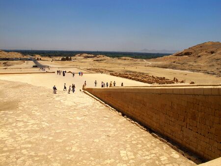 Egypt, Luxor - 07.26.2010: Temple of Queen Hatshepsup. Historical monuments of antiquity Sights of...