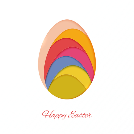 Happy easter card with abstract eggのイラスト素材