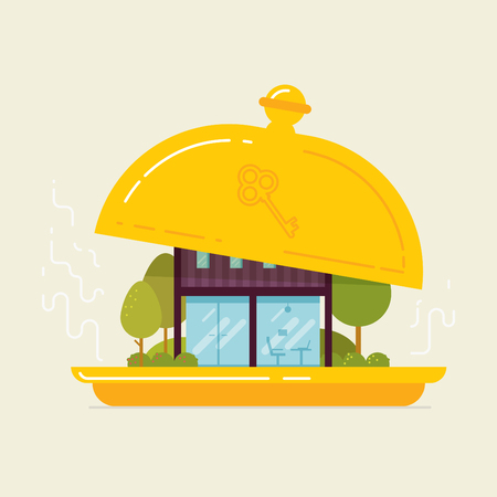 New office opening. Color vector flat concept illustrations.のイラスト素材