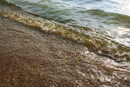 The sea shore in the warm Sunny summer weather の写真素材