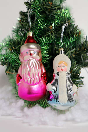Christmas glass vintage toys of the 80-90 years.の写真素材