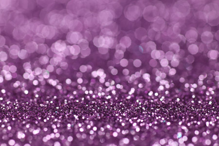 Purple glitter christmas abstract background. Holiday bokeh.の写真素材