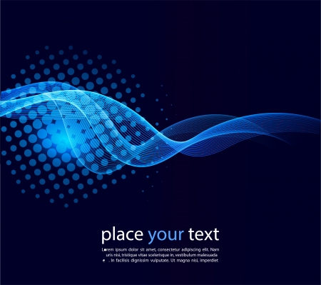 Shiny color waves over dark backgroundsのイラスト素材