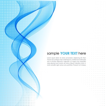 Vector Abstract background with blue smoke waveのイラスト素材