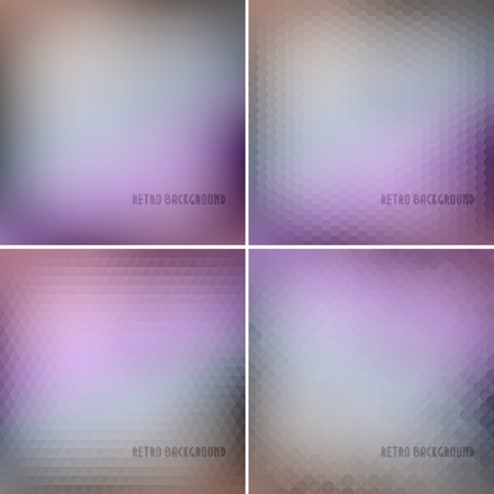 Vector illustration Retro colorful backgrounds collectionのイラスト素材