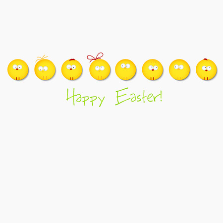 Vector illustration Easter card with chicken. EPS 10のイラスト素材